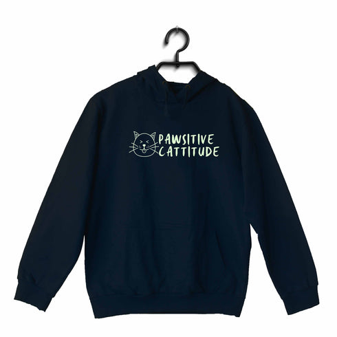 Aaramkhor Pawsitive Cattitude CATS Pets, Cute Hooded SweatShirts